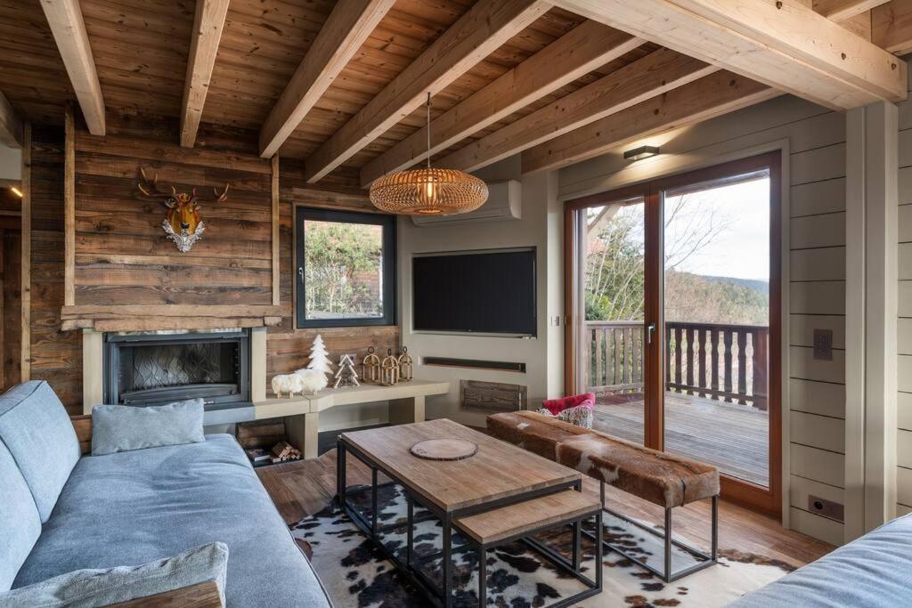 Luxueux Chalet Avec Vue Sur Les Pistes Et Le Hohneck Le Tholy Exteriér fotografie