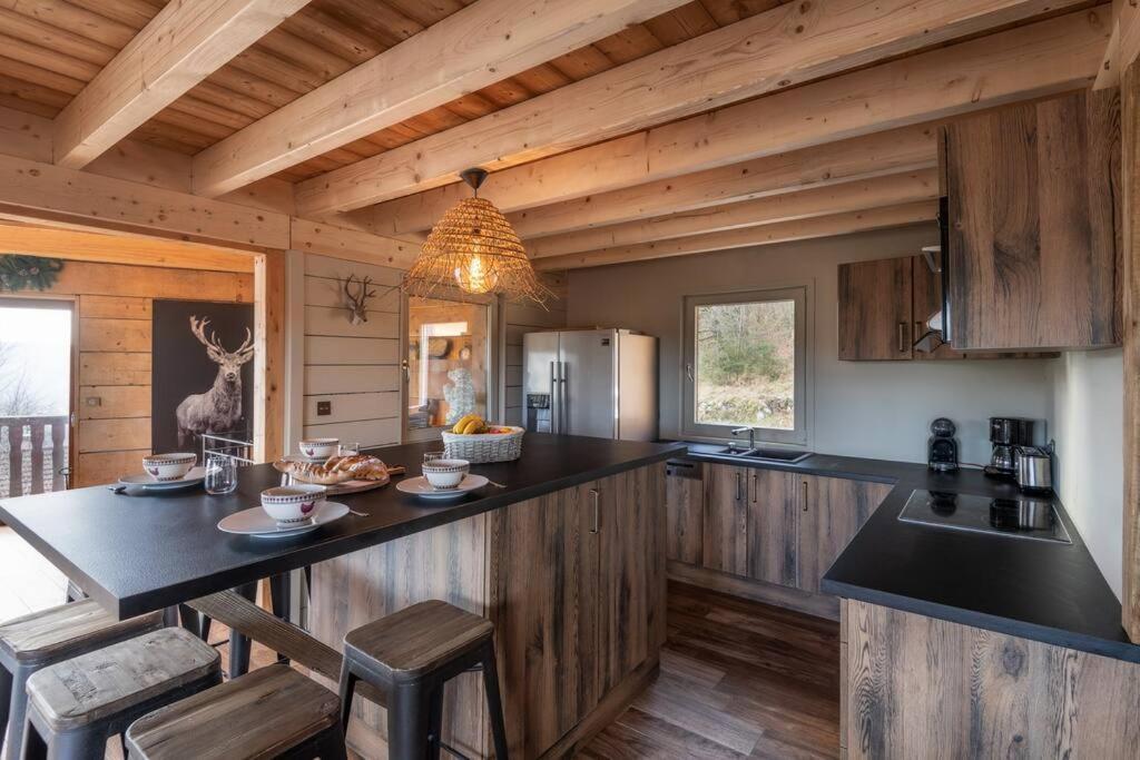 Luxueux Chalet Avec Vue Sur Les Pistes Et Le Hohneck Le Tholy Exteriér fotografie