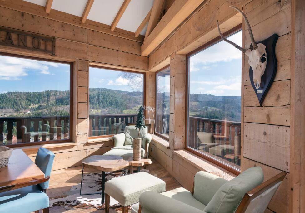 Luxueux Chalet Avec Vue Sur Les Pistes Et Le Hohneck Le Tholy Exteriér fotografie